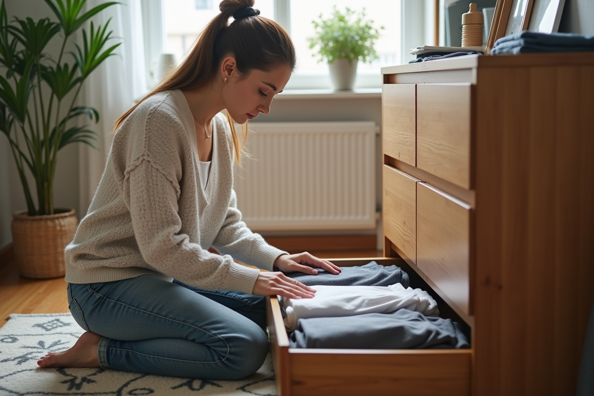 Rangement efficace des vêtements dans un tiroir : méthodes et astuces