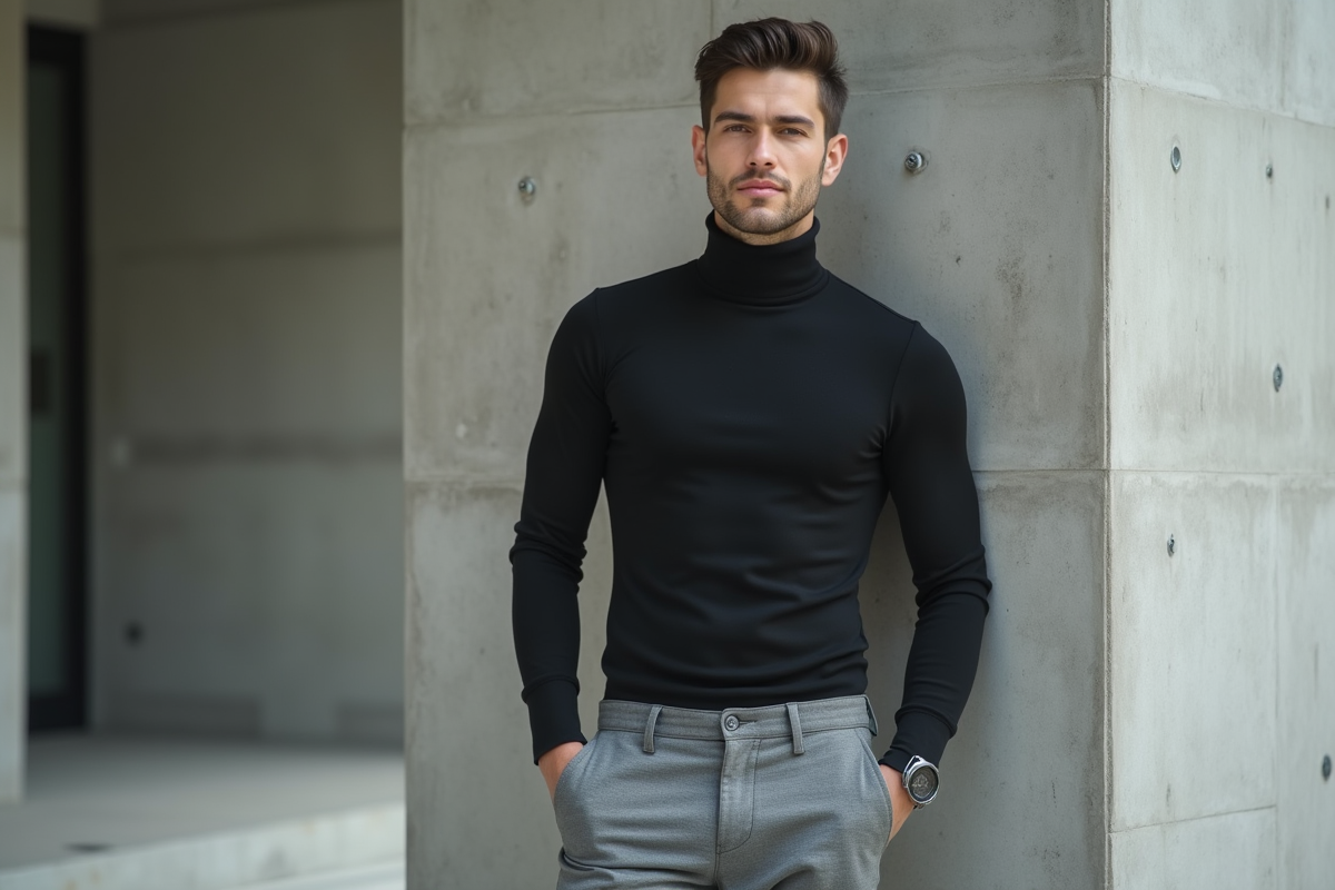 Jeune homme debout contre un mur en béton urbain